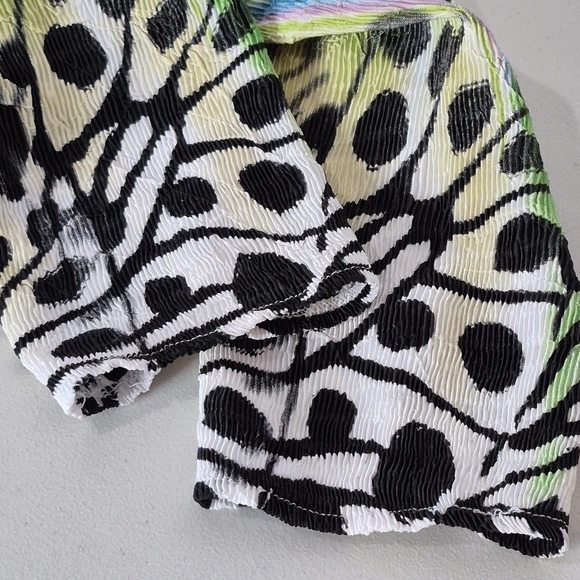 Alberto Makali Vibrant Crinkle Butterfly Open Front Cardigan Topper - Size M - Picture 8 of 10